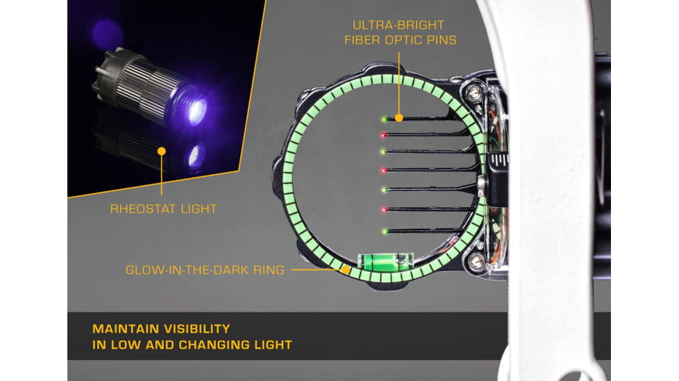 Trophy Ridge React Pro 7, Black 7 pin .010 RH, AS827R10