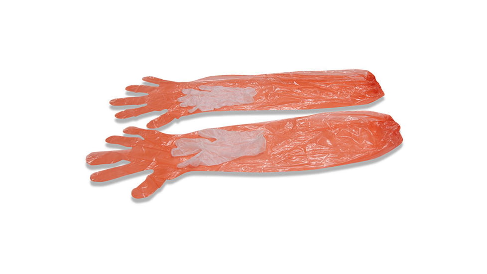 Trophy Treestands Field Dressing Gloves, Orange, TA922