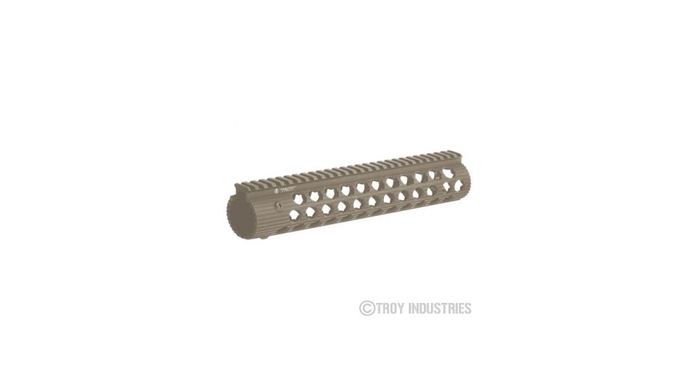 Troy 11in Alpha Rail Free Float Handguard, No Sight, Flat Dark Earth, STRX-AL1-11FT-01