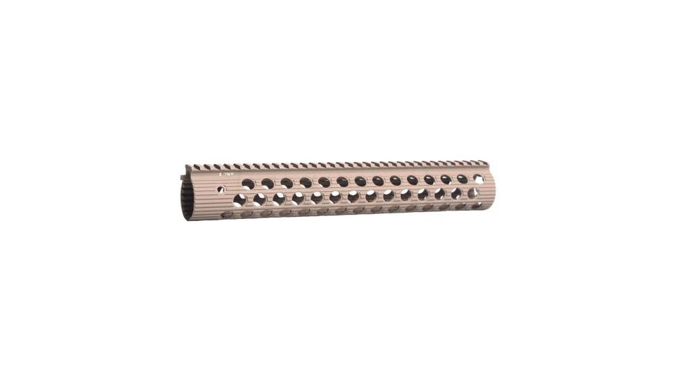 USED Troy Alpha Rail Free Float Modular AR Handguard, No Sight, 13in, Flat Dark Earth, NSN - 1005-01-631-4055, STRX-AL1-13FT-01, EDEMO1
