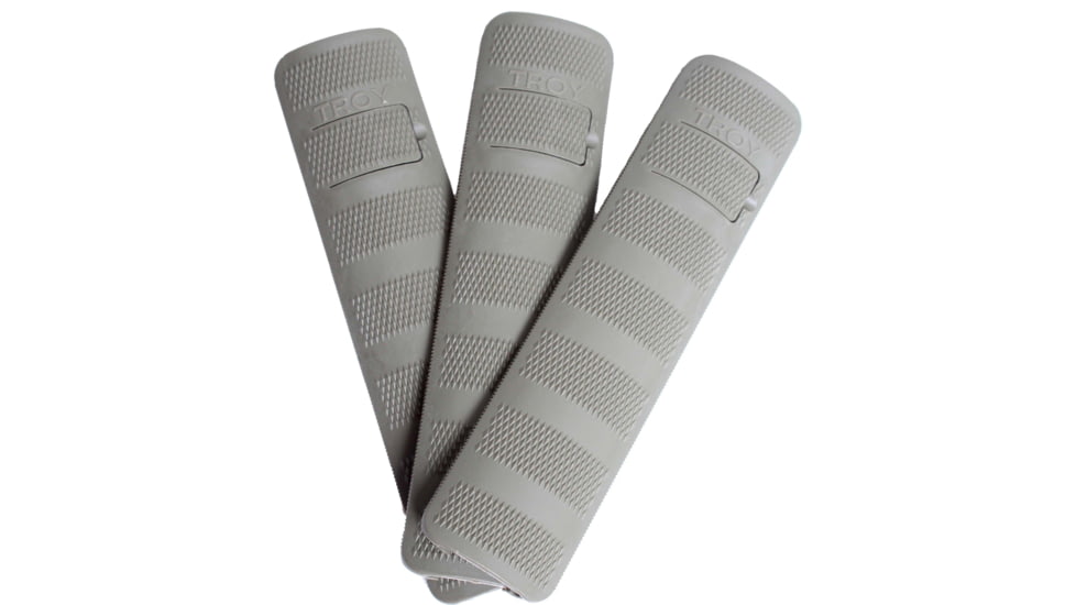 Troy 6.2in Battle Rail Covers, 3 Pack, Od Green, SCOV-BRC-36DT-00
