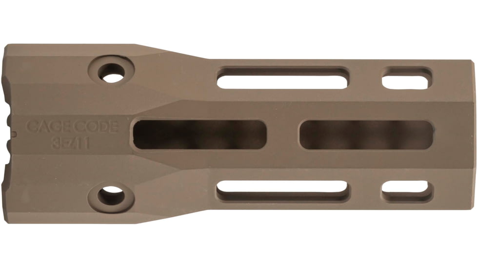 Troy Battlerail, SOCC 9mm, 4.5in, Special Ops M-LOK Compatible, Low Profile, Mil-Spec Hard Coat Anodized, Flat Dark Earth, SRAI-SR9-45FT-00