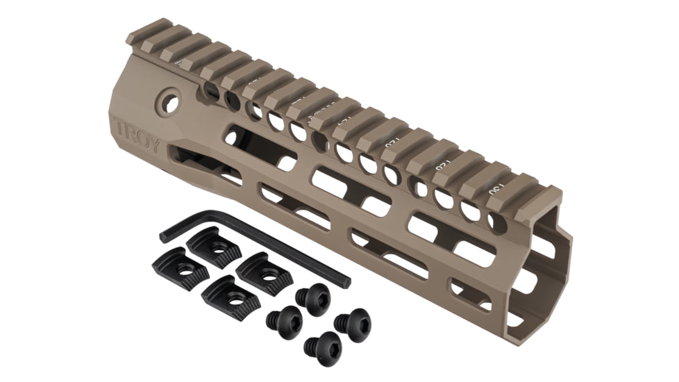 Troy Battlerail, SOCC-PDW, 6.8in, Special Ops - M-LOK Compatible, Low Profile, Flat Dark Earth, SRAI-SRP-68FT-00