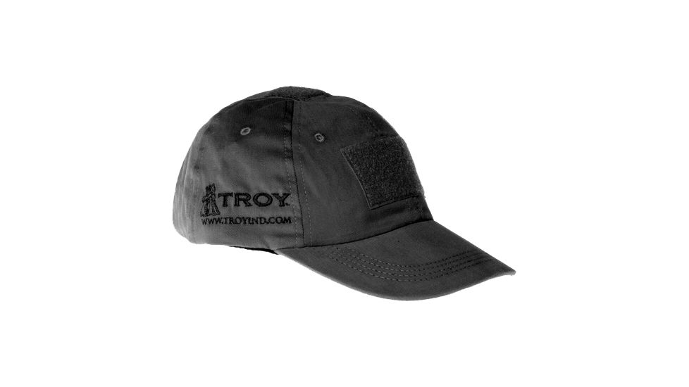 Troy Cotton Operators Hat - Black w/ Rear Elastic Strap, Velcro OSFA 