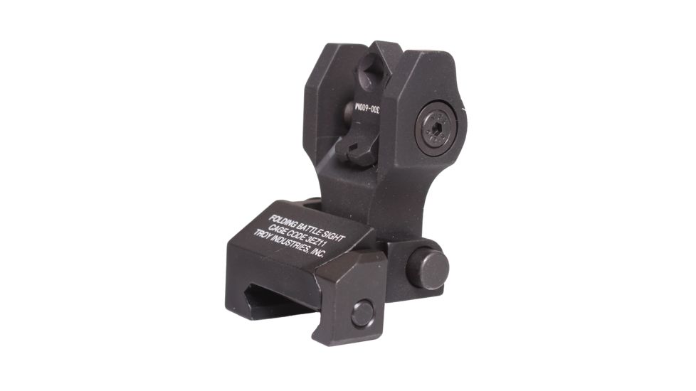 Troy Dioptic Apeture DOA Top Mounted Deployable Rear Sight for AR-15, Black, SSIG-FBS-TTBT-00