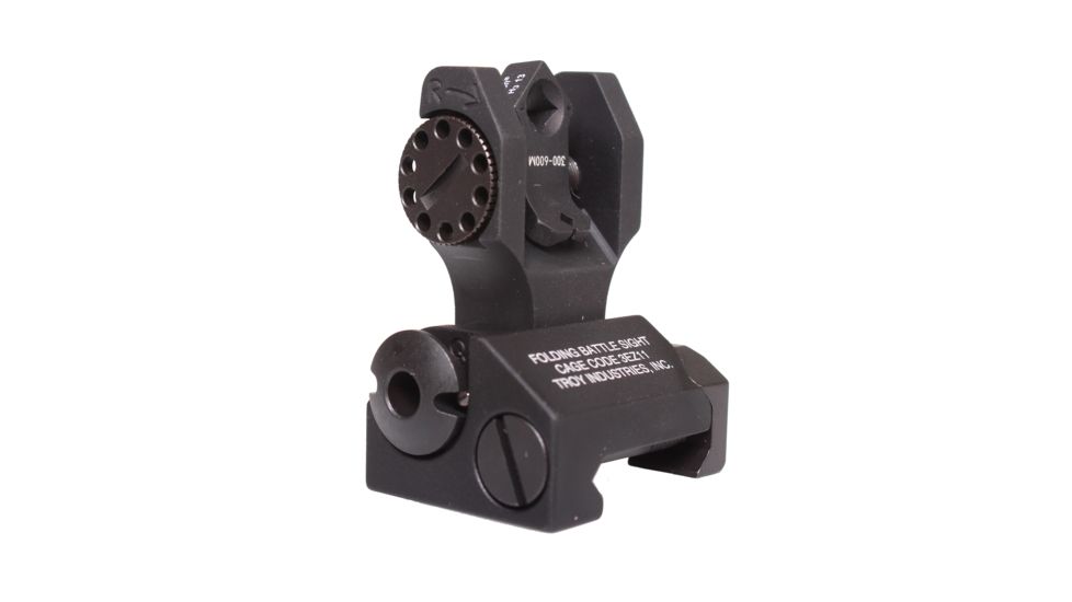 Troy Dioptic Apeture DOA Top Mounted Deployable Rear Sight for AR-15, Black, SSIG-FBS-TTBT-00