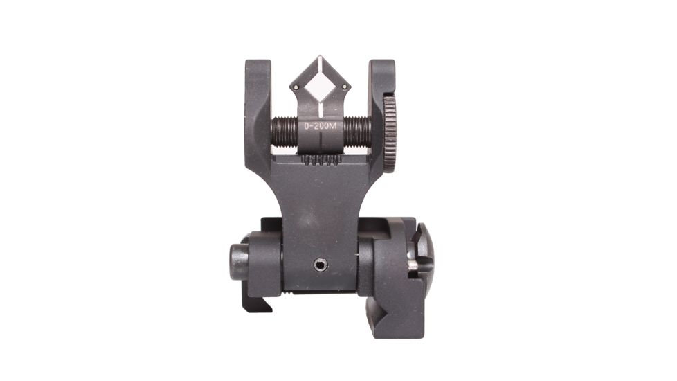 Troy Dioptic Apeture DOA Top Mounted Deployable Rear Sight for AR-15, Black, SSIG-FBS-TTBT-00