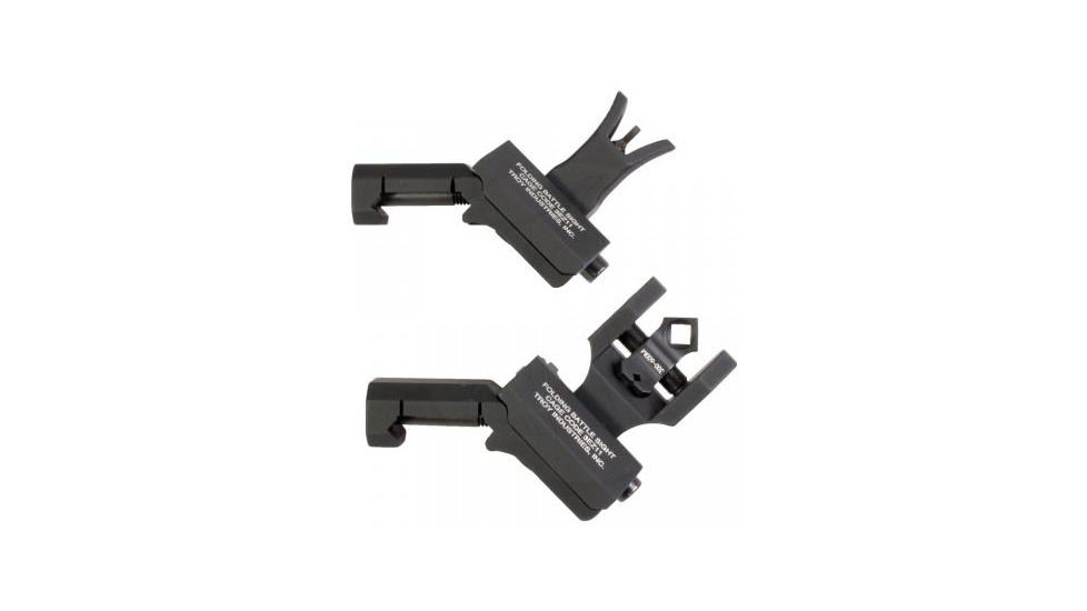 Troy Top Mounted Deployable Front and Rear Sight, Black, SSIG-45S-MDBT-00