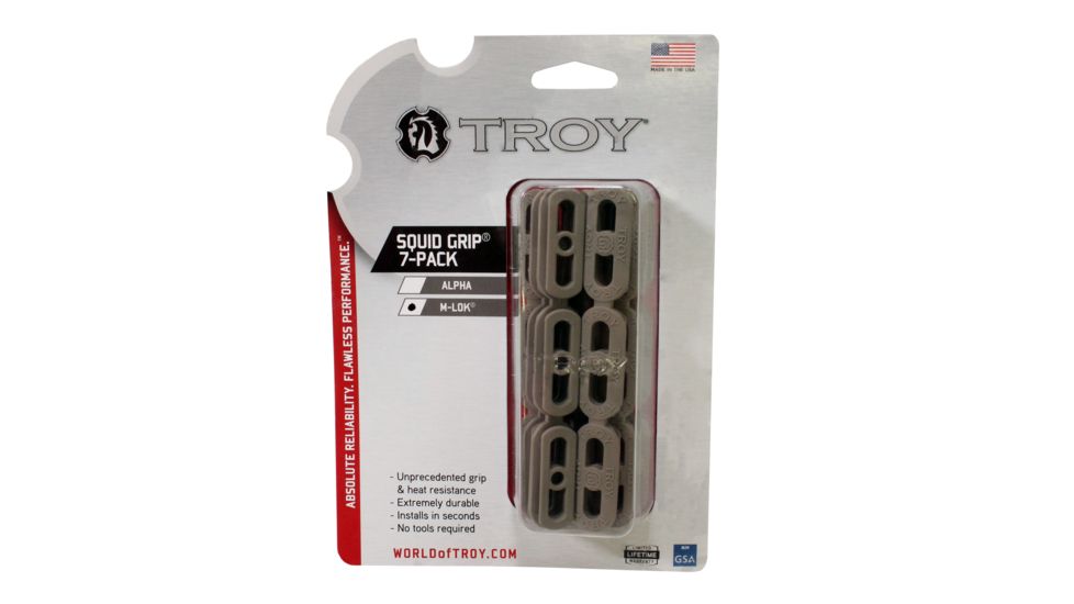 Troy M-LOK Squid Grip 7-Pack, Flat Dark Earth, SSQD-M7P-00FT-00