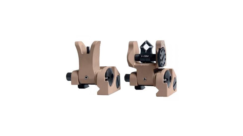 DEMO, Troy MICRO Set - M4 Front and Di-Optic DOA Rear Folding Sight, Flat Dark Earth, SSIG-MCM-SSFT-00