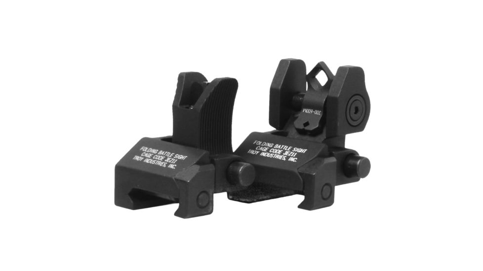 Troy Micro Set M4 Top Mounted Deployable Front and Rear Sight, Black, SSIG-MCM-SSBT-00