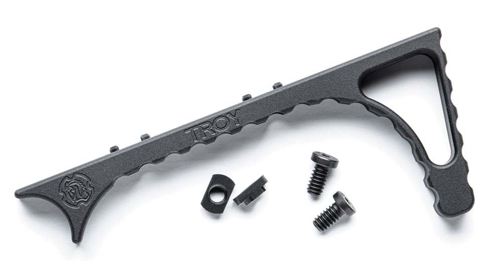 Troy OpticsPlanet Exclusive Angled MLOK Foregrip, AR-15, Aluminum, Black, SGRI-ANG-A0BT-00