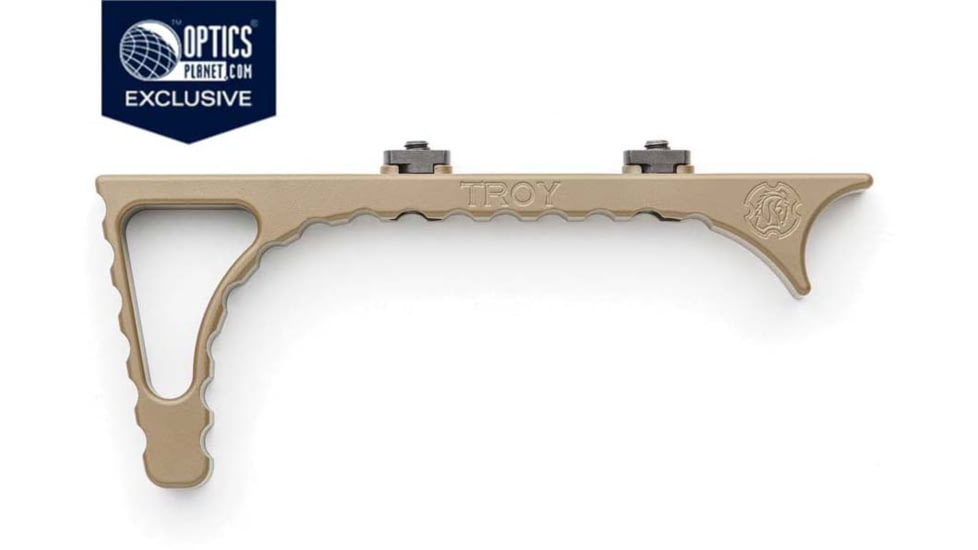 Troy OpticsPlanet Exclusive Angled MLOK Foregrip, AR-15, Aluminum, FDE, SGRI-ANG-A0FT-00