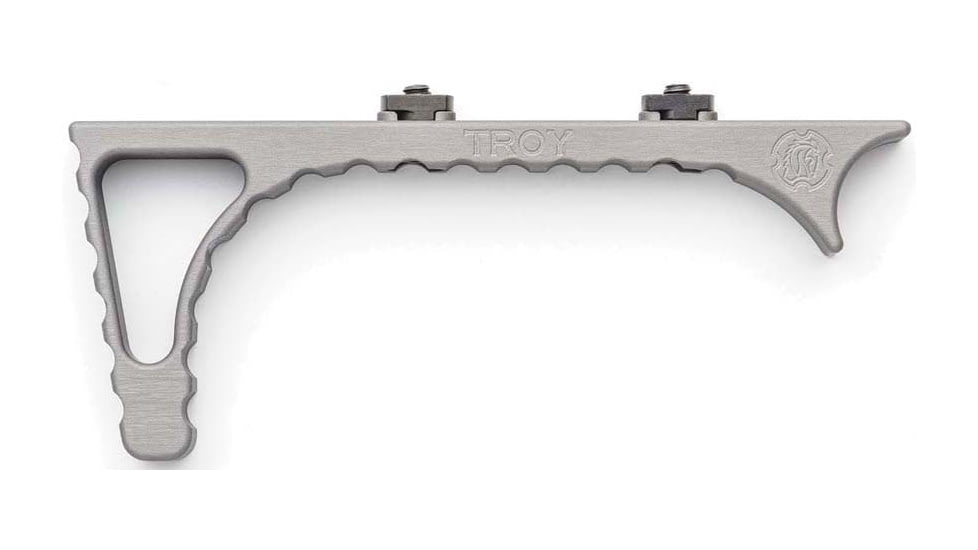 Troy OpticsPlanet Exclusive Angled MLOK Foregrip, AR-15, Aluminum, Grey, SGRI-ANG-A0GT-00