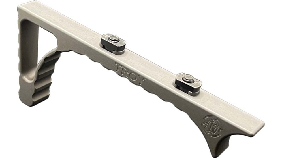Troy OpticsPlanet Exclusive Angled MLOK Foregrip, AR-15, Aluminum, Grey, SGRI-ANG-A0GT-00