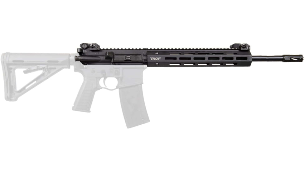 Troy Upper Receiver Kit, 16in Barrel, SOCC Handguard, 12.5in, A4, w/Sights, Black, SUPG-A4S-16BT-00