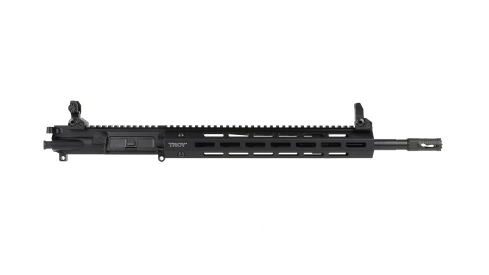Troy Upper Receiver Kit with Medieval Flash Suppressor, 5.56, 16 w/13 M-LOK Rail and Folding Sights, Black, SUPG-5MF-16BT-00
