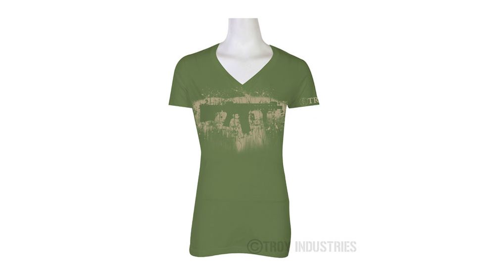 Troy WoMen's Silhouette V-Neck Green - 2XL STSH-WM7-02GT-00