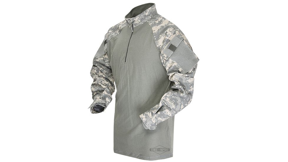 Tru-Spec 1/4 Zip Tactical Response Combat Shirt - Men's, 50/50 Nylon/Cotton Rip-Stop, Army Digital/Foliage, Medium, Regular, 2542004