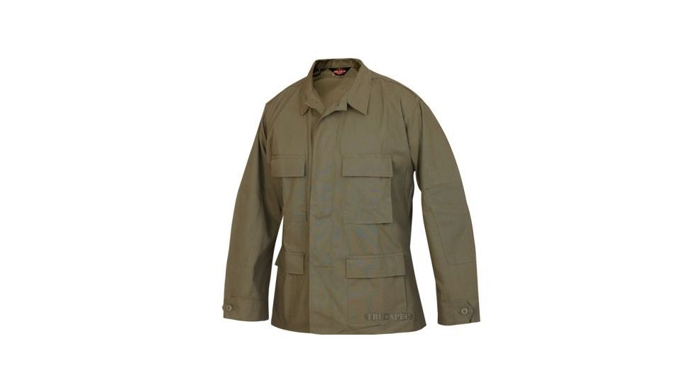 Tru-Spec 100% Cotton Ripstop BDU Jacket - Men's, Olive Drab, Large, Long Length 1568025