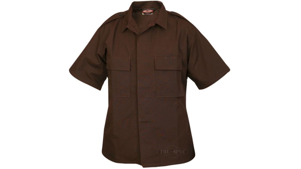 Tru Spec 1004008 Short Sleeve Brown Tactical Shirt Pc Rs