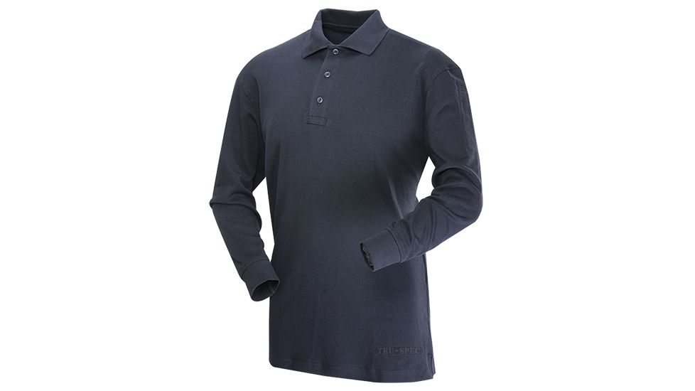 Tru-Spec 24-7 Comfort Cotton LS Polo Shirt 100% Cotton, Navy, XLarge Regular 4539006