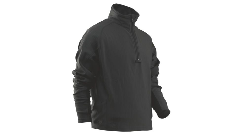 Tru-Spec 24-7 Grid Fleece Pullover 94/6 Polyester/Spandex, Black, 2XLarge Regular 2426007
