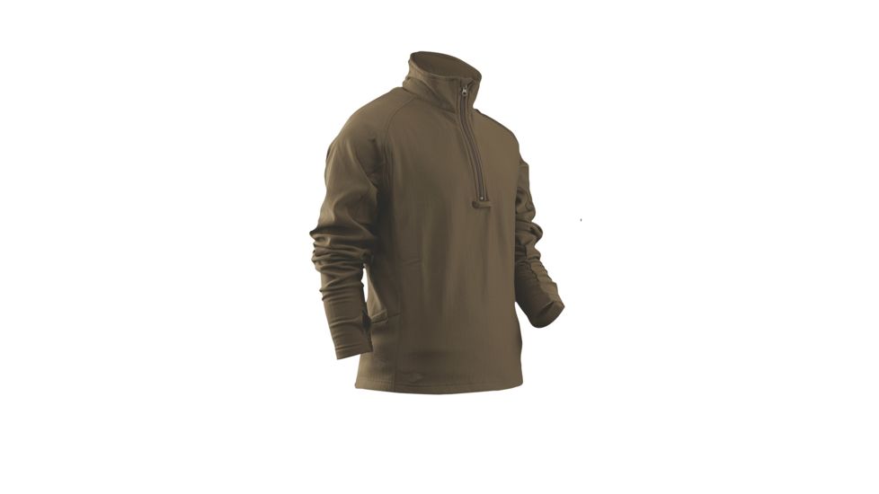 Tru-Spec 24-7 Grid Fleece Pullover 94/6 Polyester/Spandex, Coyote, XSmall Regular 2427002