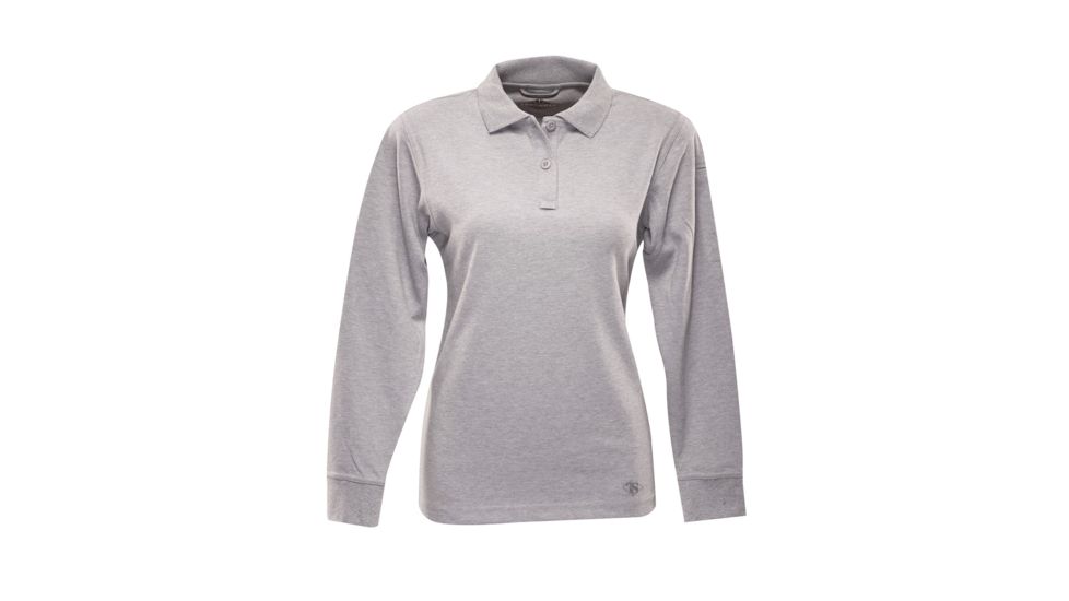 Tru-Spec 24-7 Long Sleeve Polo Shirt- Women's, Heather Grey, 2XL, Reg 4400007