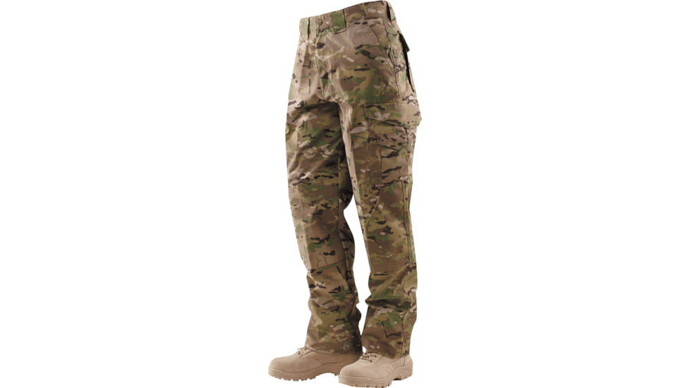 TRU-SPEC 24-7 Series Tactical Teflon Pants - Mens, PolyCotton Ripstop, MultiCam, Waist 28 in, Inseam 34 in, 1067022