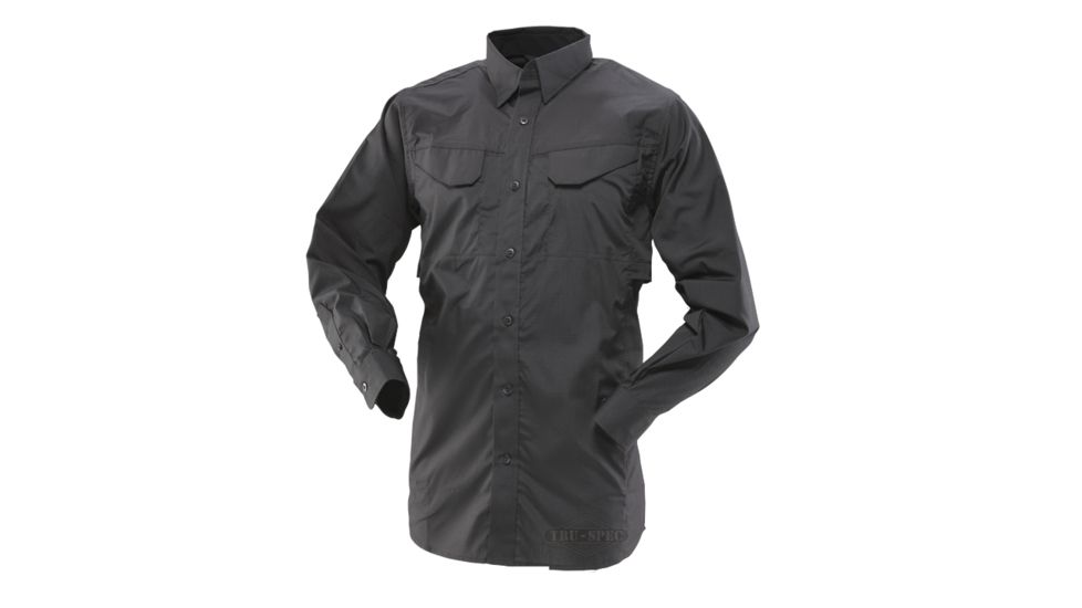TRU-SPEC 24-7 Ultralight Long Sleeve Field Shirt - Men's, Black, 2XLL, 1101027