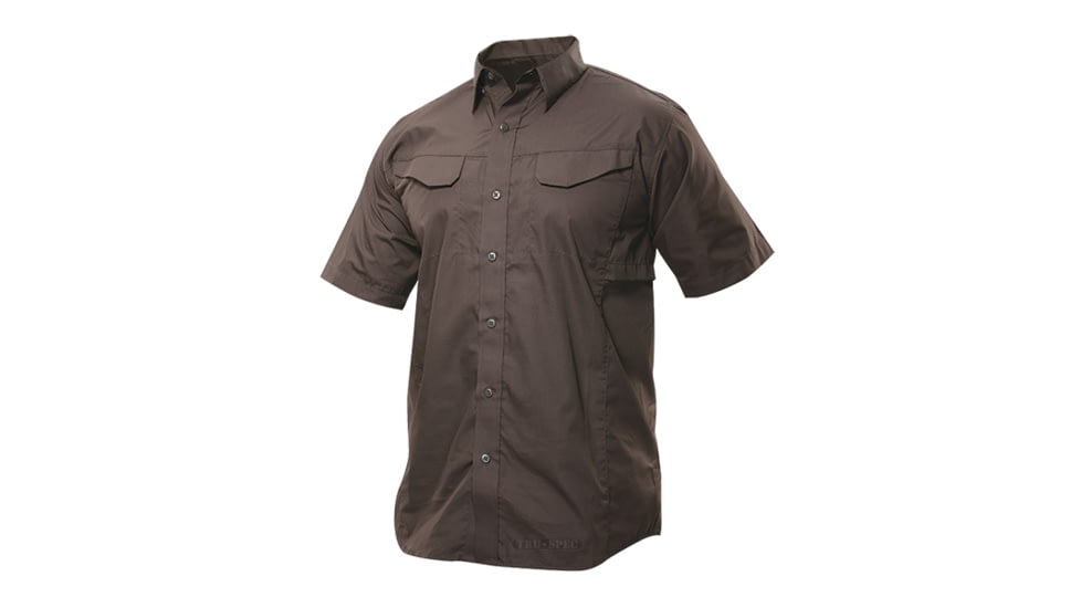 Tru-Spec 24-7 Ultralight SL Field Shirt 65/35 Poly/Cotton Rip-Stop, Brown, 2XLarge Regular 1228007