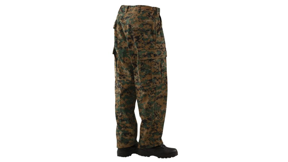 Tru-Spec Battle Pants, 65/35 Poly/Cot Twill, Digital Woodland, Extra Small, Regular 1932002