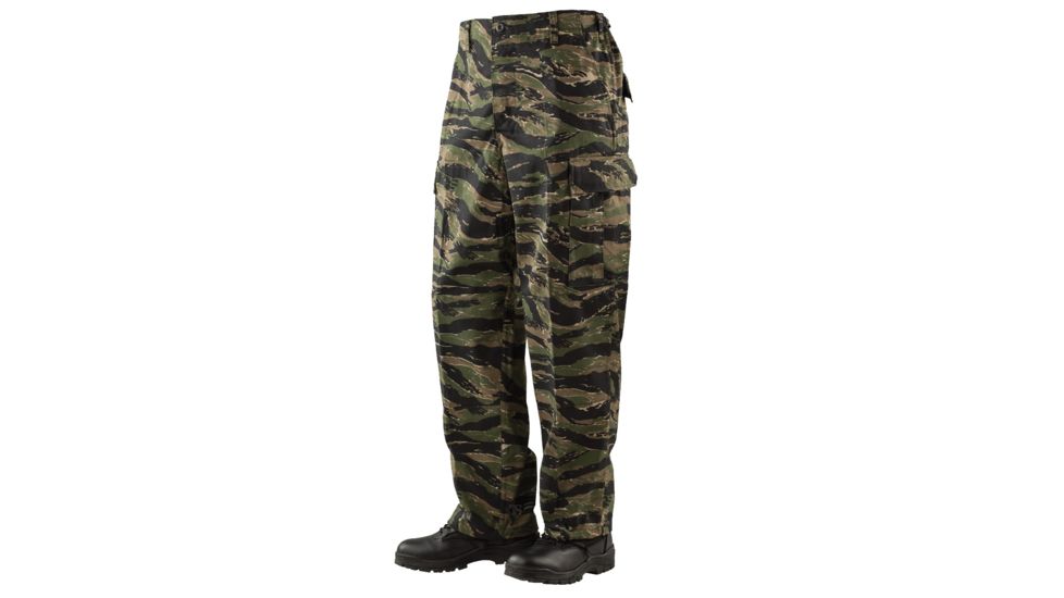 TRU-SPEC BDU 60/40 Co/Poly Twill Pants - Men's, Vietnam Tiger Stripe, Extra Small, Regular, 1628002