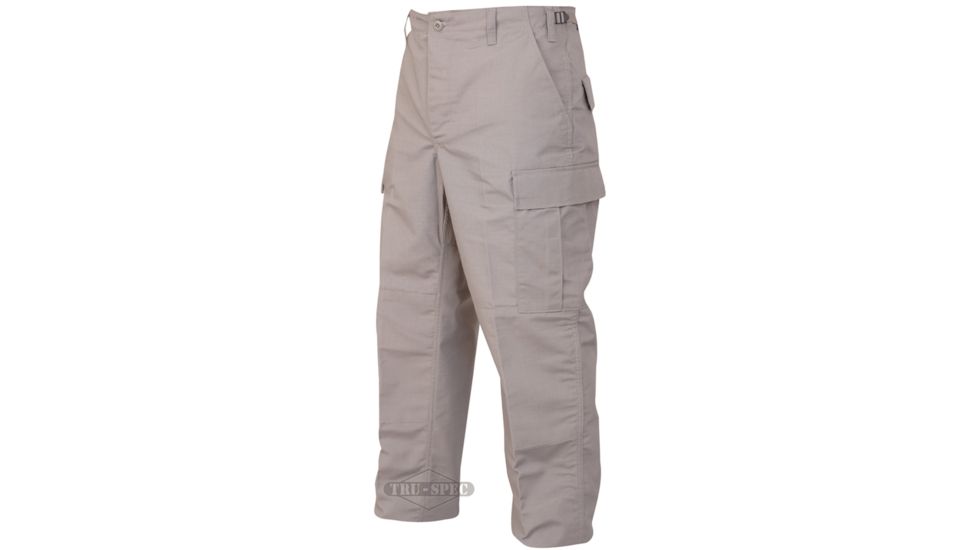 TRU-SPEC BDU 65/36 Poly/Co Rip Pants - Men's, Gray, Small, Long, 1304023
