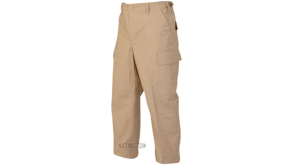 TRU-SPEC BDU Pants, Cotton Ripstop - Men's, Khaki, Waist 40-42 in, Regular, 1541006