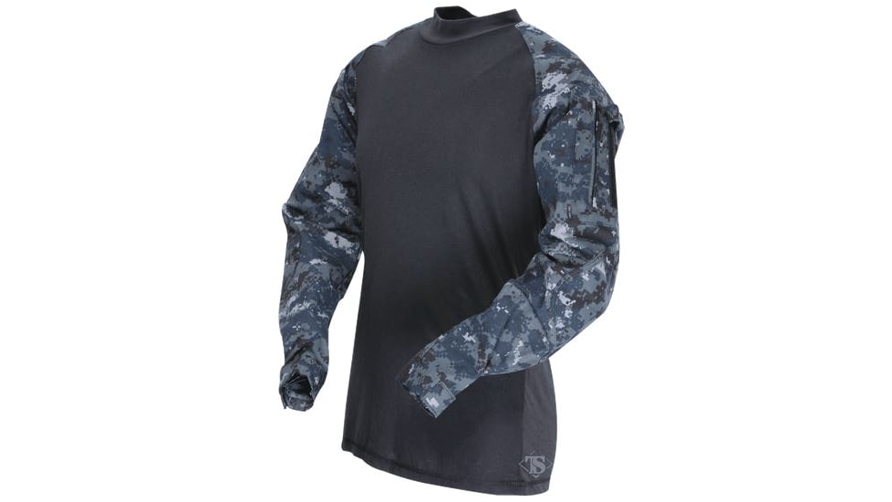 Tru-Spec Combat Tru Shirt Midnight Digital 65/35 P/C Rip Stop, Large, Regular 2563005