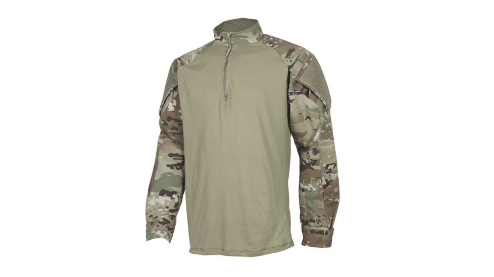 TRU-SPEC Combat 1/4 Zip Long Sleeve Shirt - Mens, Scorpion OCP, Extra Small, Regular, 1653002