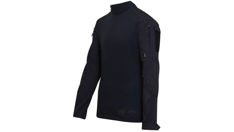 Tru-Spec Combat Tru Shirt Black P/C Rip Stop, 2XLarge, Long 2552027