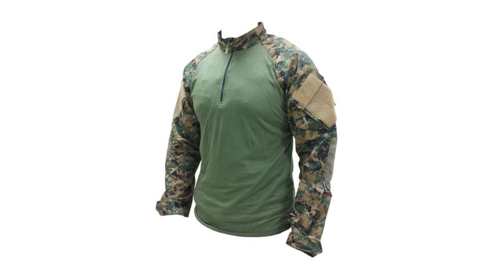 Tru-Spec Combat Tru Xtreme Shirt Woodland Dig. Nyco Rip Stop, XLarge, Regular 2586006
