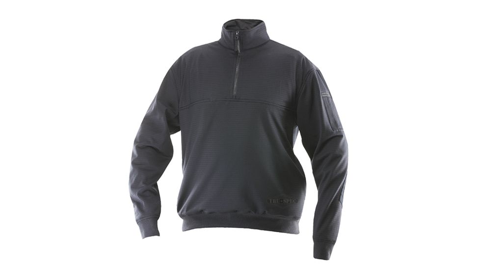 Tru-Spec Grid Fleece Zip Thru Job Shirt 94/6 Poly/Spandex, Midnight Navy, XLarge Regular 2077006