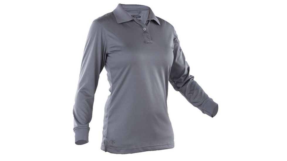 Tru-Spec Ladies' 24-7 Series Performance Polo Shirt, L/S, Steel Grey, S 4564003