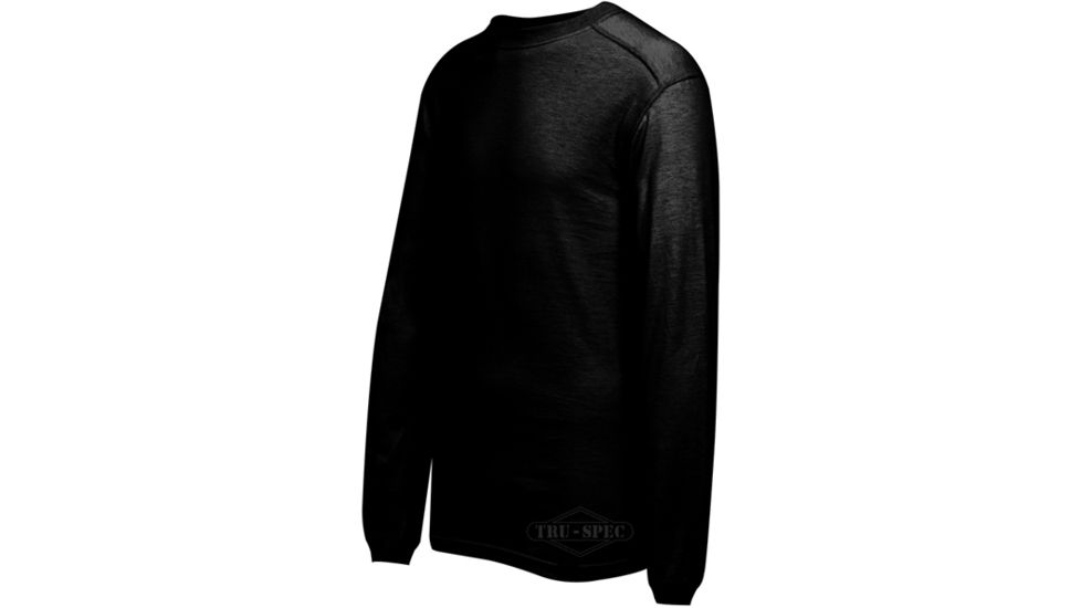 Tru-Spec Mock T Shirt Black BASELAYER LS, Extra Large Reg. 2736006