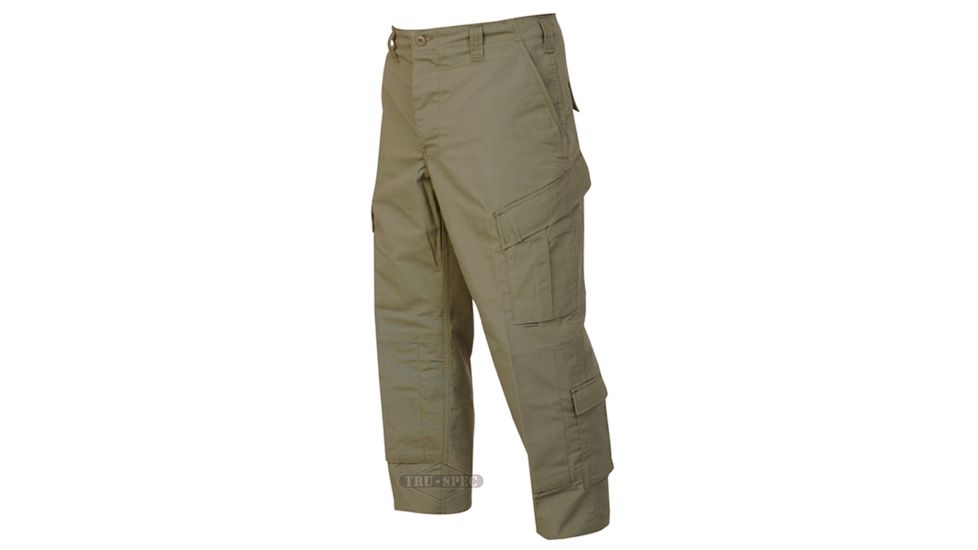 TRU-SPEC TAC T.R.U. Cotton/Nylon Ripstop Trousers - Men's, Olive Drab, Large, Short, 1391045