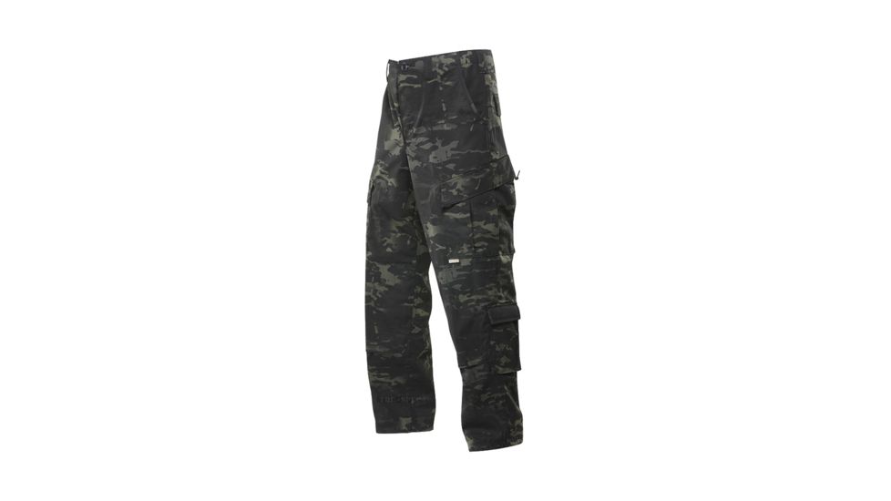 TRU-SPEC TAC T.R.U. Cotton/Nylon Ripstop Trousers - Men's, MultiCam Black, Extra Small, Short, 1236042