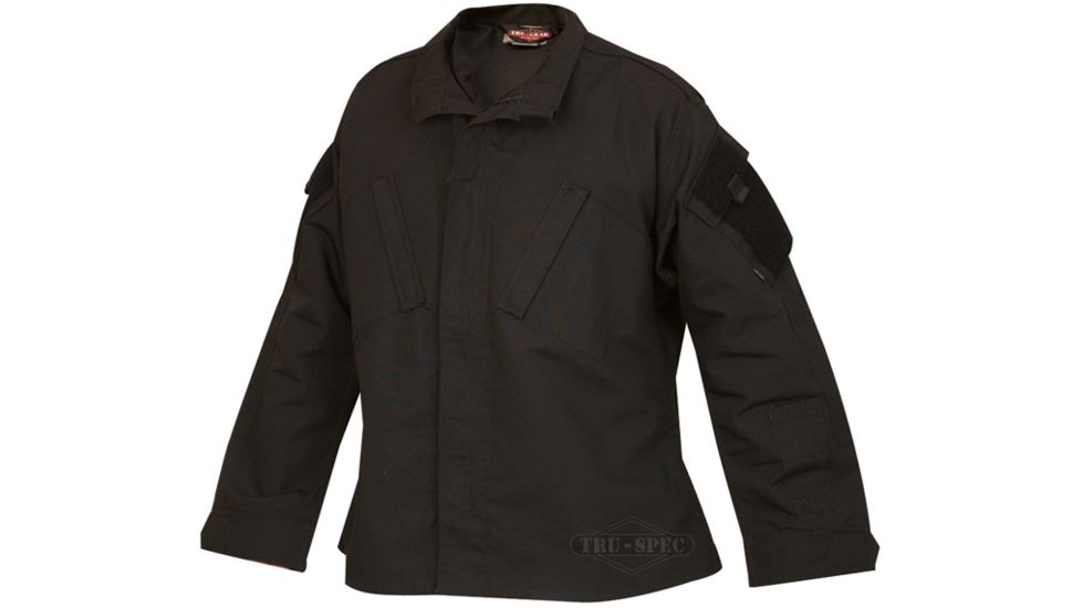 Tru-Spec Tactical Response Uniform Shirt - Men's, 65/35 Poly/Cotton Rip Stop, Black, Extra Large, Short 1288046