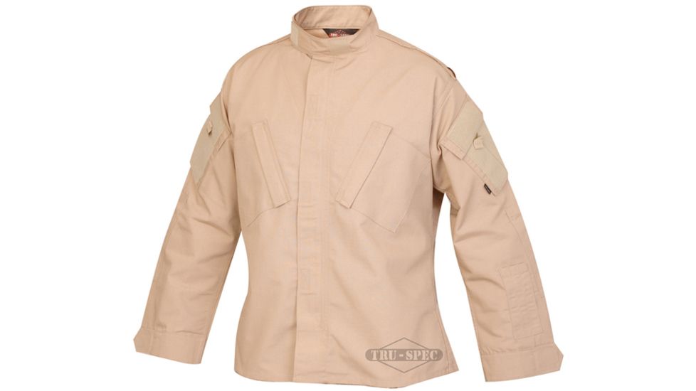 Tru-Spec Tactical Response Uniform Shirt - Men's, 65/35 Poly/Cotton Rip Stop, Khaki, Extra Large, Short 1286046