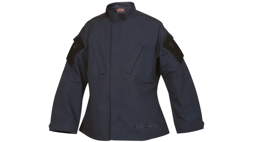 Tru-Spec Tactical Response Uniform Shirt - Men's, 65/35 Poly/Cotton Rip Stop, Navy, Medium, Short 1282044