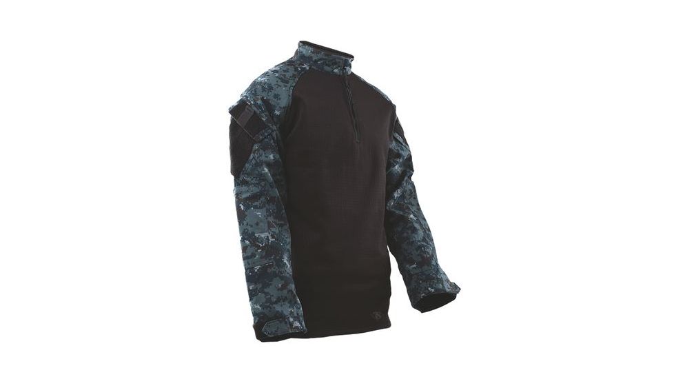 Tru-Spec T.R.U. 1/4 Zip Winter Combat Shirt - Men's, 65/35 Polyester/Cotton Rip-Stop, Midnight Digital, 2XL, Long 2593027