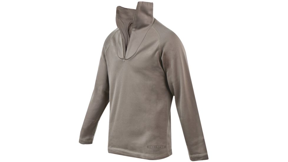 Tru-Spec Zip Top Jacket, Brown Gen-Iii Polypro, S 2781003